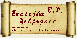 Bosiljka Miljojčić vizit kartica